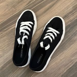 Forever 21, black shoes white laces
